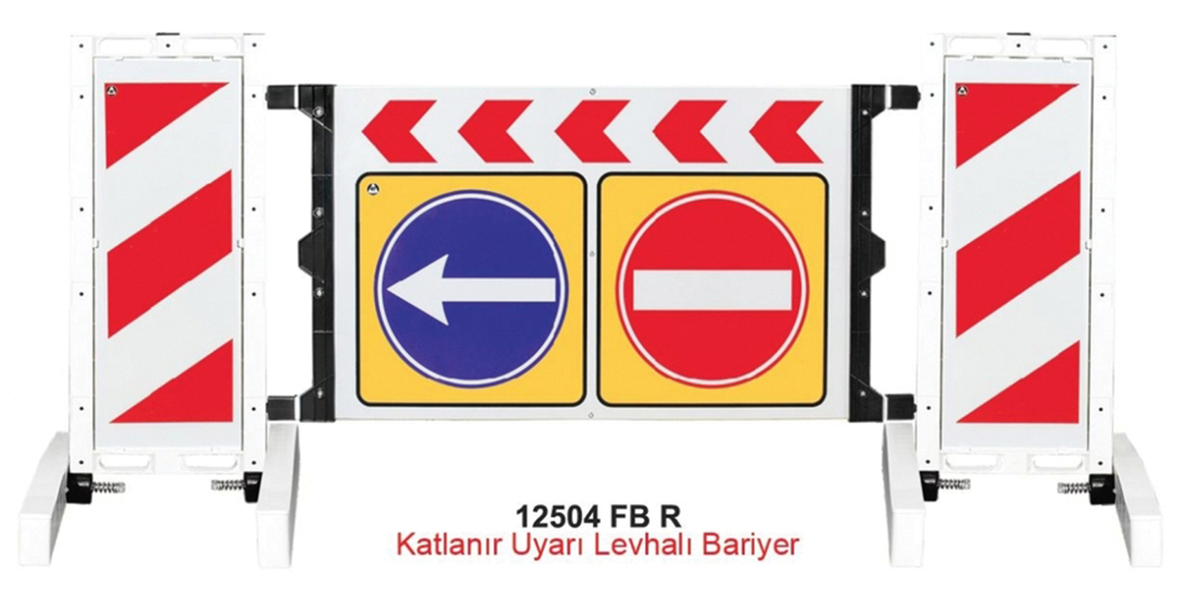 Katlanır Uyarı Levhalı Bariyer