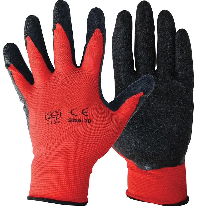 Latex Kırmızı Siyah Eldiven